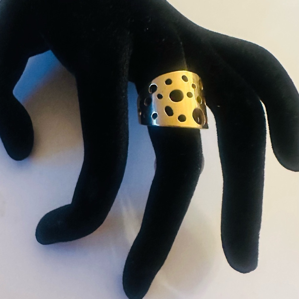 Elegant Gold-Tone Statement Rings-Two - Picture 2 of 2